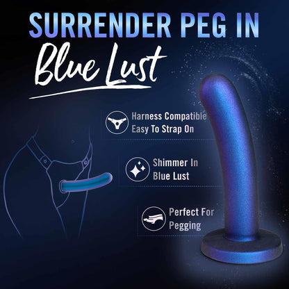 6-Dildo realistyczne Temptasia Surrender niebieskie 14 cm-6