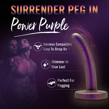 4-Dildo silikonowe Temptasia Surrender Peg Beginner fioletowe 12 cm-4