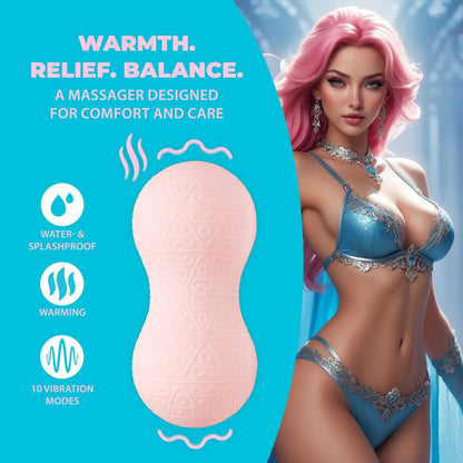 6-Masażer wibrujący z podgrzewaniem Loveline różowy 17 cm-6