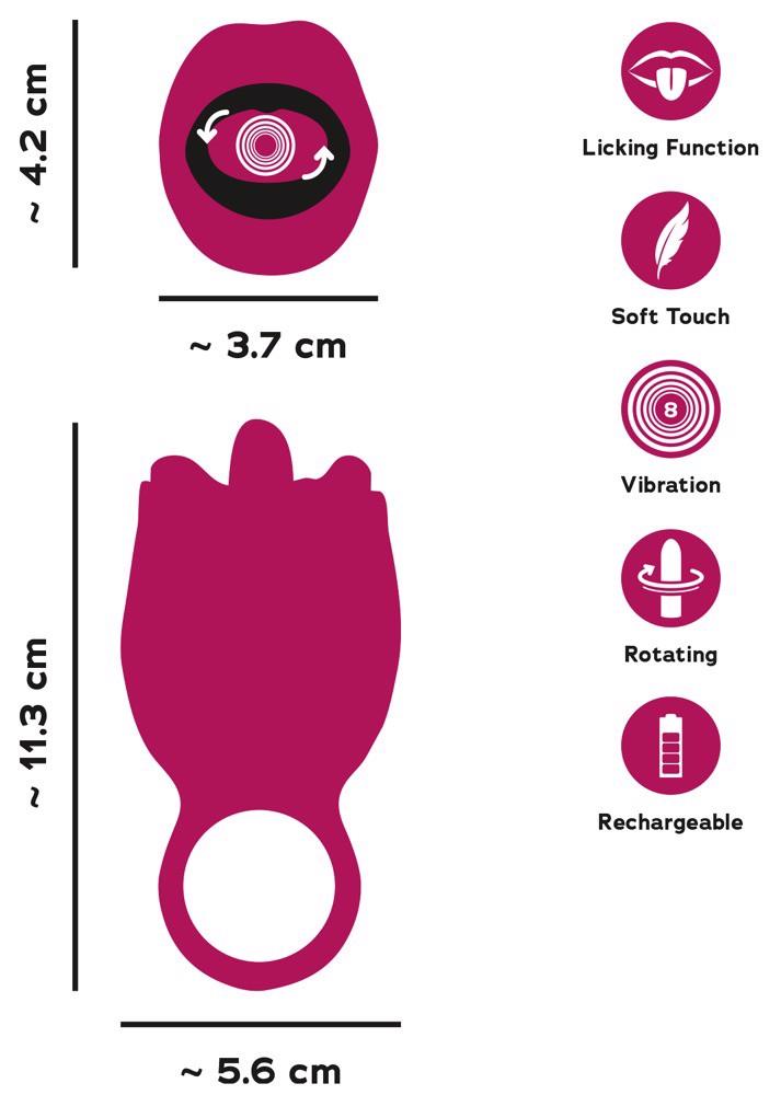 7-Wibrator z wirującym językiem You2Toys silikonowy USB-7