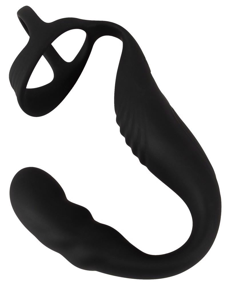 4-Pierścień erekcyjny Rebel z wibrującym korkiem prostaty USB-4