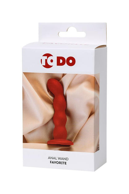 4-Dildo analne małe faliste czerwone Favorite ToDo z przyssawką-4