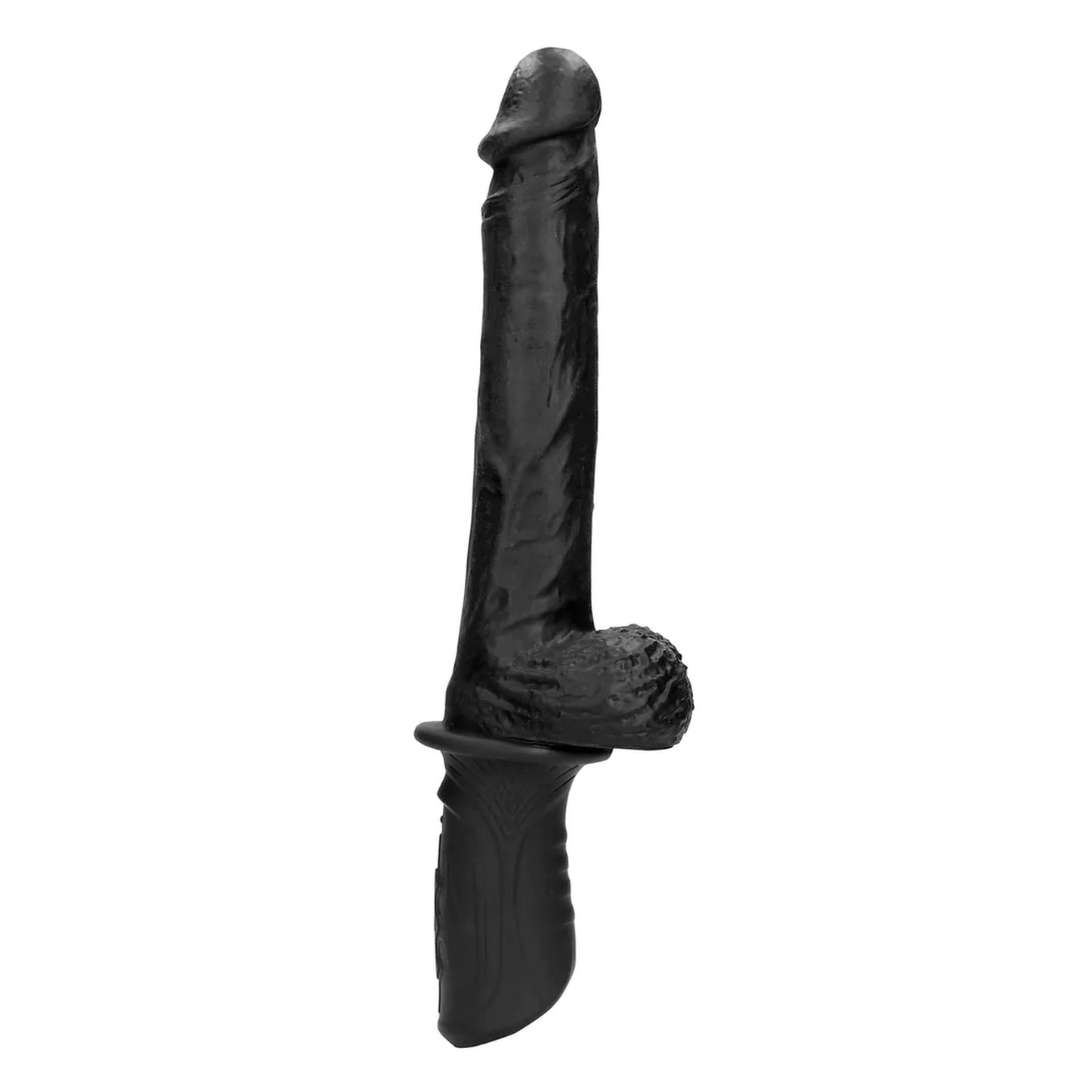 9-Hand Held Liquid Silicone Vibrating and Thrusting Sex Machine - Black-9