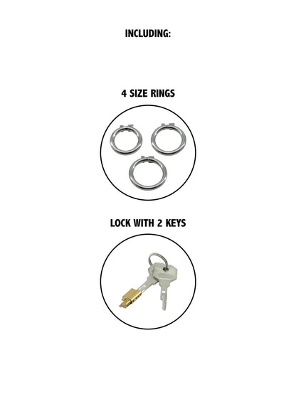 6-Klatka cnoty Hidden Desire stal nierdzewna 4.5 cm-6