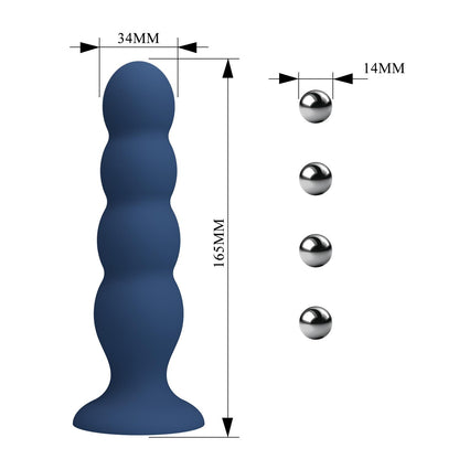 7-Korek analny silikonowy Mr. Play z 4 metalowymi kulkami-7
