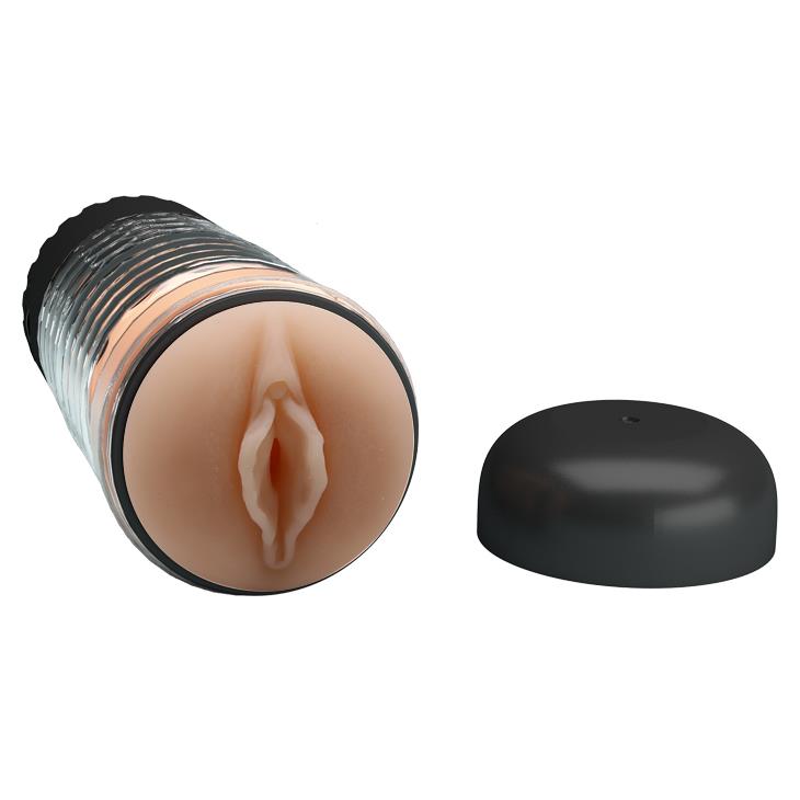 5-Masturbator waginy Pretty Love Emily z wibracją czarny na baterie AAA-5