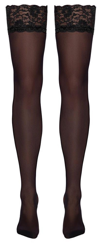 5-Pończochy z koronką Cottelli LEGWEAR czarne M 20 den-5