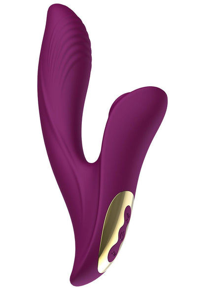 13-Wibrator silikonowy Athena Tapping Sensation fioletowy USB 20.5 cm-13