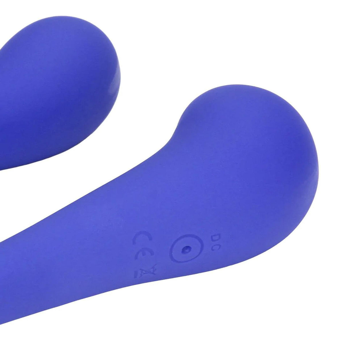 4-Dwustronny wibrator silikonowy giętki Loveline z pilotem fioletowy 23 cm-4