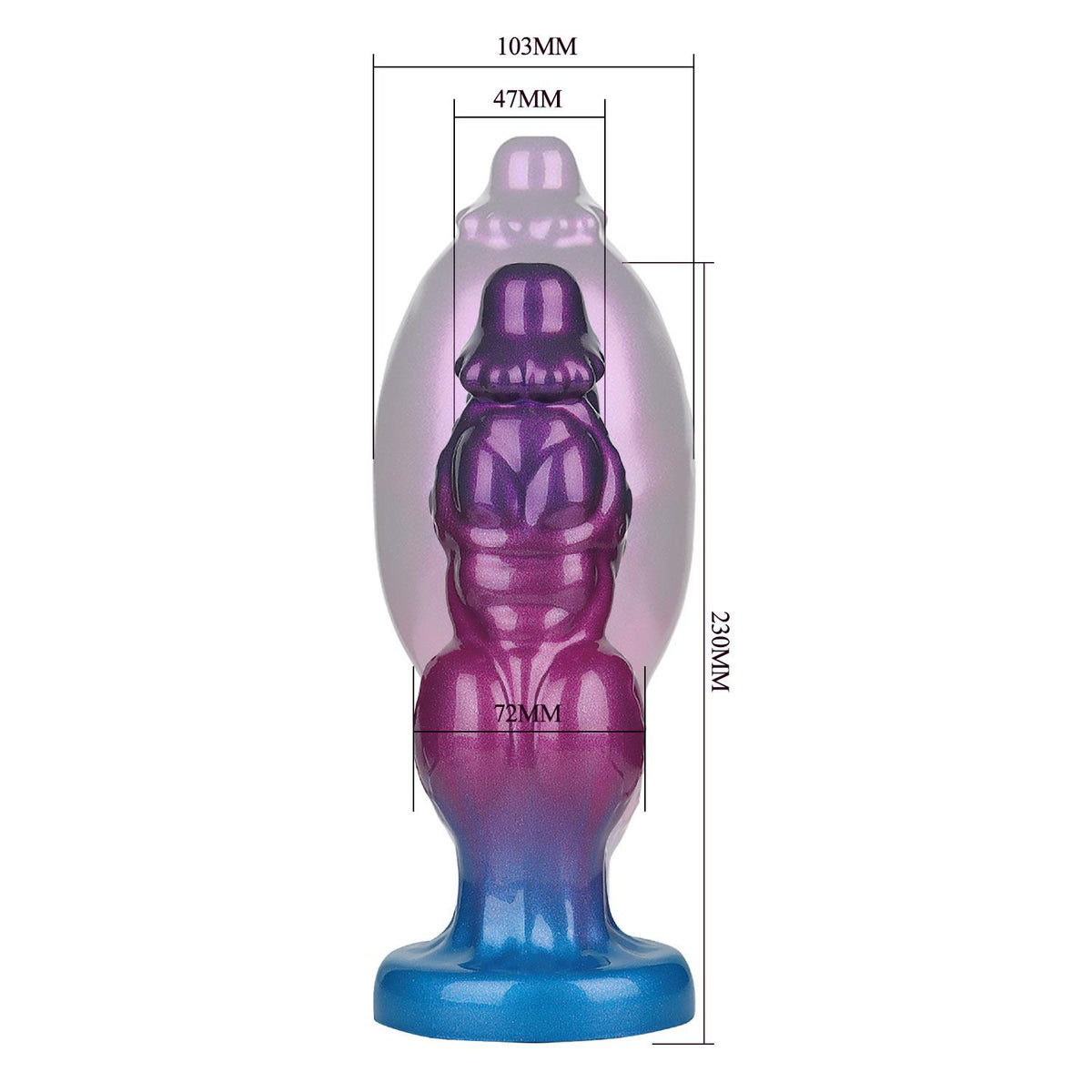 7-Dildo silikonowe dmuchane monster Power Monsters Rift Titan 24 cm-7