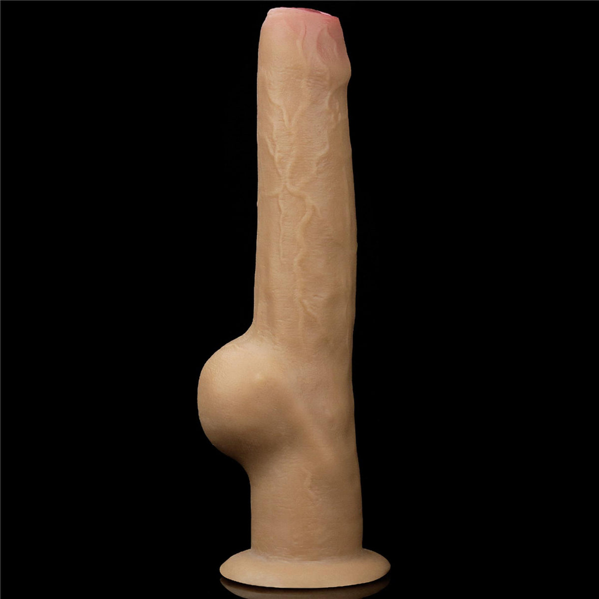 7-Dildo realistyczne dwuwarstwowe silikonowe Lovetoy z uchwytem 28 cm-7