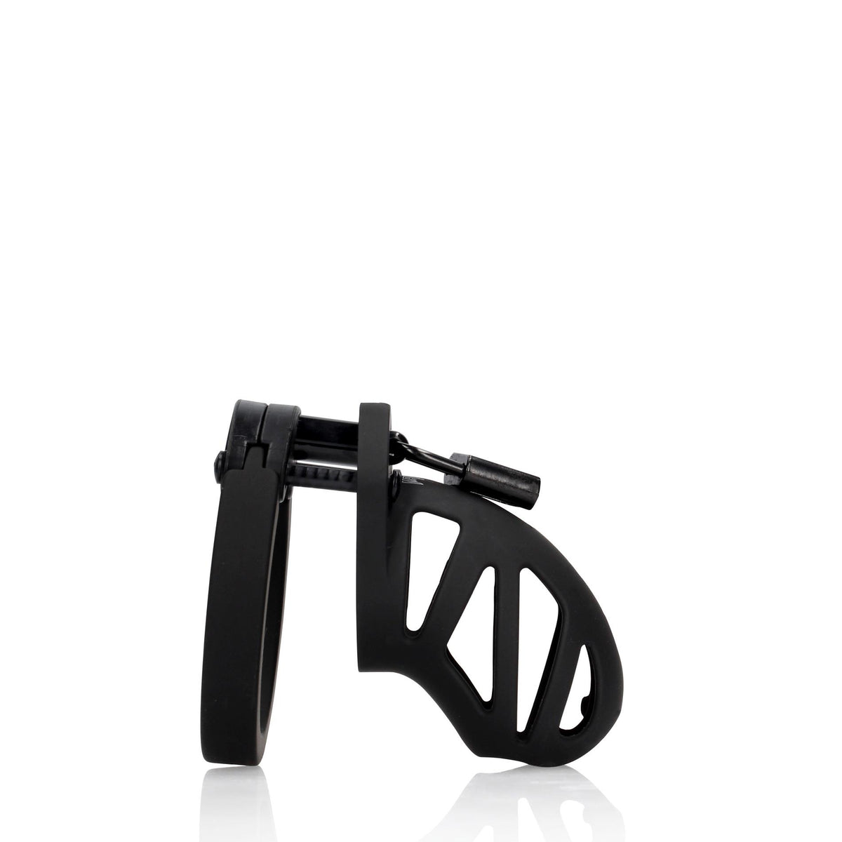5-Pas cnoty silikonowy ManCage Model 23 czarny 6,5 cm-5