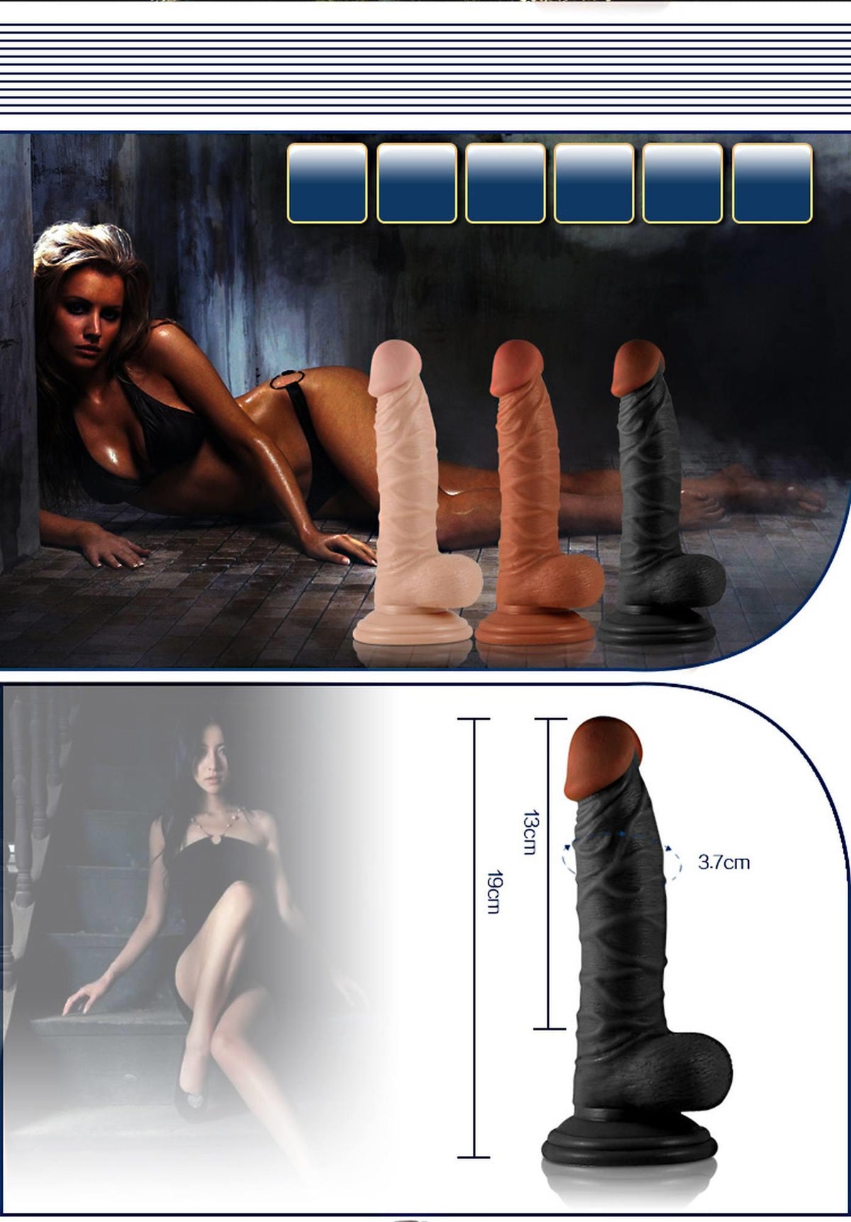 5-7.5"" Real Extreme Dildo Flesh-5