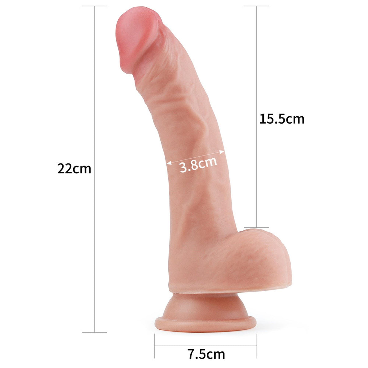 7-8'' Dual layered Platinum Silicone Cock-7