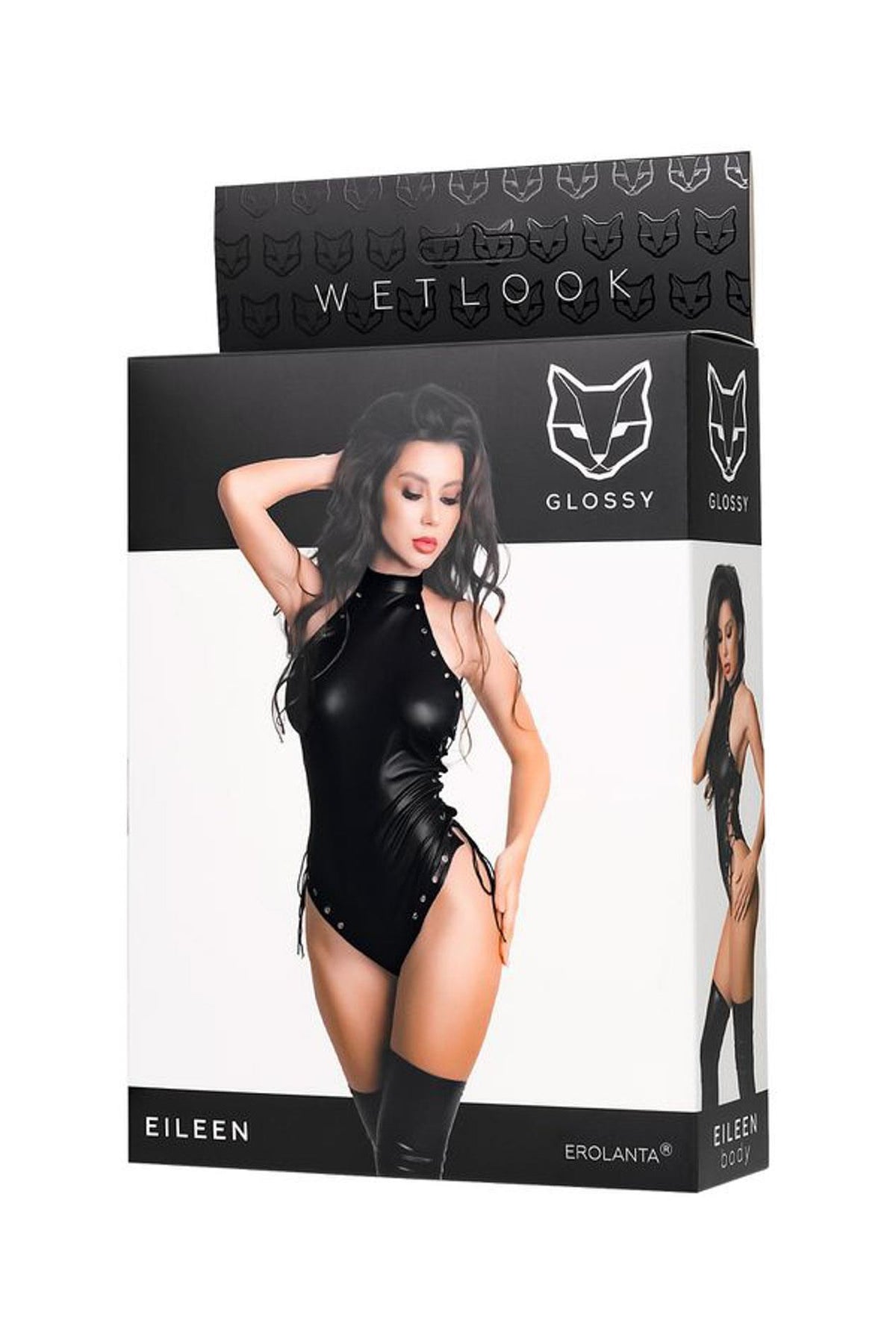 2-Body wetlook Glossy Eileen czarne XL-2