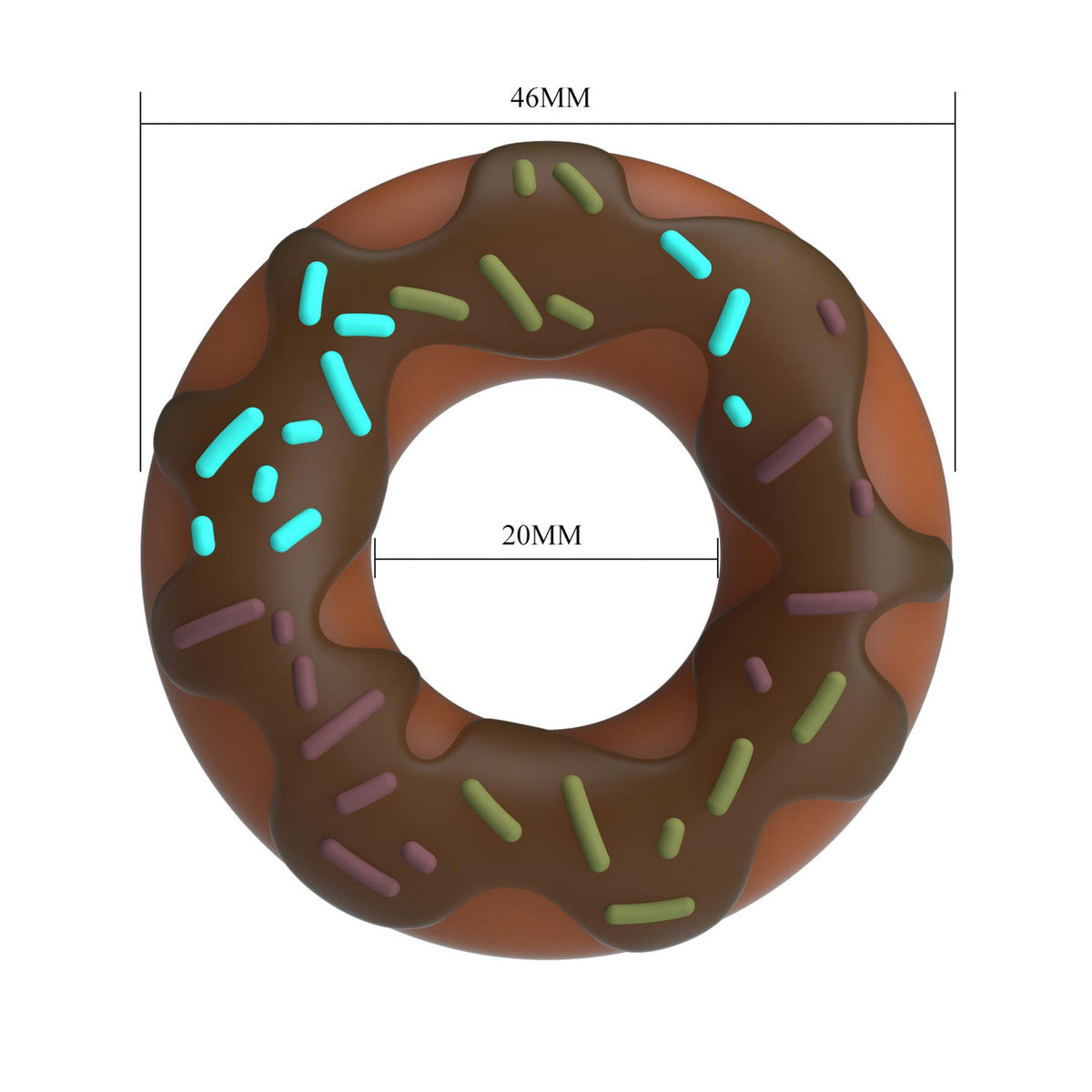 6-Pierścień erekcyjny Pretty Love Choco Super Donut silikonowy supermiękki-6