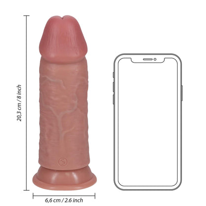 5-Dildo realistyczne grube proste bez jąder RealRock 20 cm cieliste-5