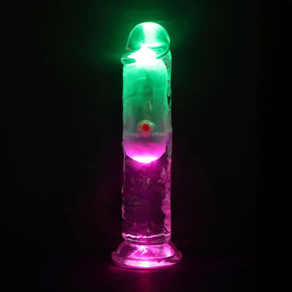 7-Wibrator LED RealRock przezroczysty TPE 16,5 cm-7