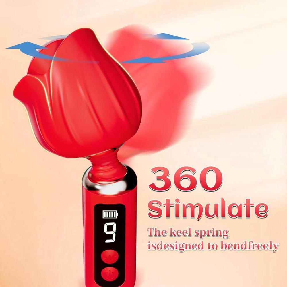 6-Wibrator Rose Magic silikonowy wodoodporny USB 12,5 cm-6