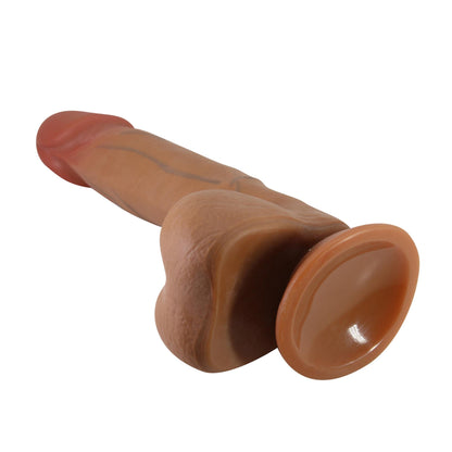6-Dildo realistyczne Baile zakrzywione z przyssawką 21,8 cm-6