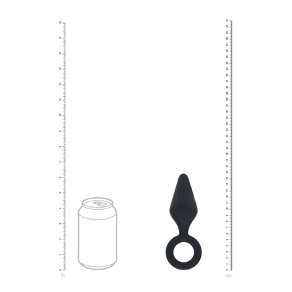 5-Korek analny silikonowy z pętlą Levelz L czarny 14 cm-5