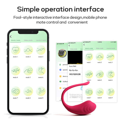 8-Jajeczko wibrujące App Love z aplikacją czerwone silikonowe 9,6 cm-8