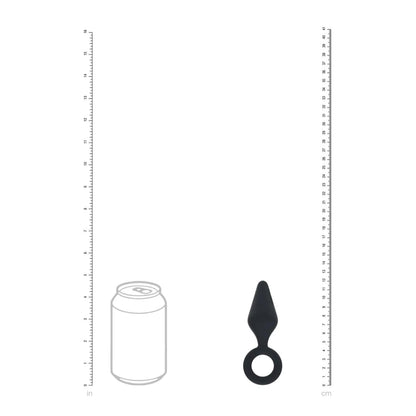 4-Korek analny silikonowy z pętlą Levelz S czarny 10cm-4