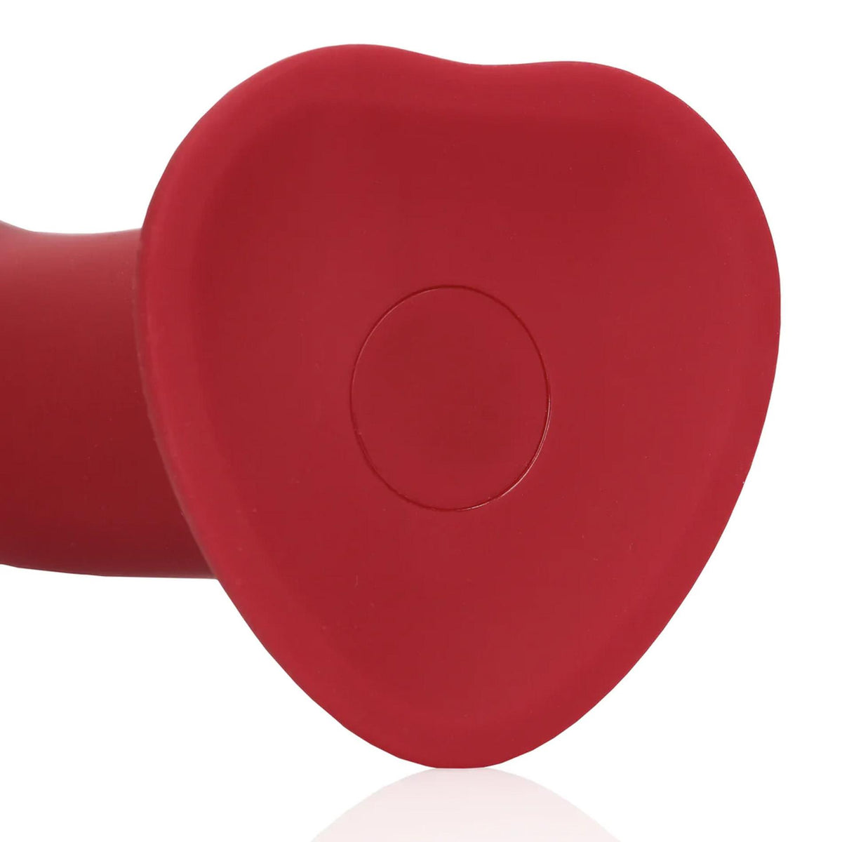 4-Duże wibrujące dildo silikonowe Loveline malinowy czerwony 20 cm-4