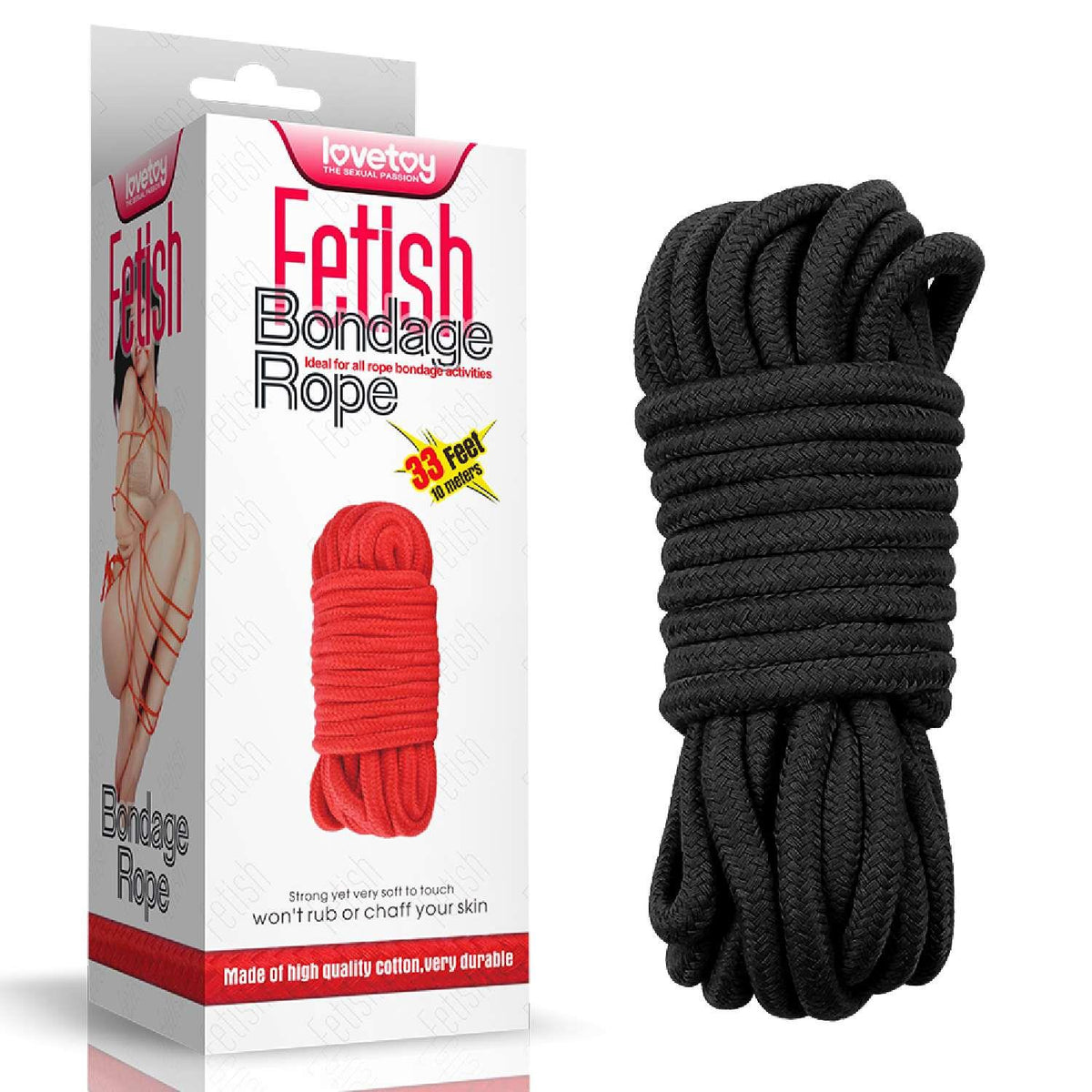 4-10 meters Fetish Bondage Rope Black-4