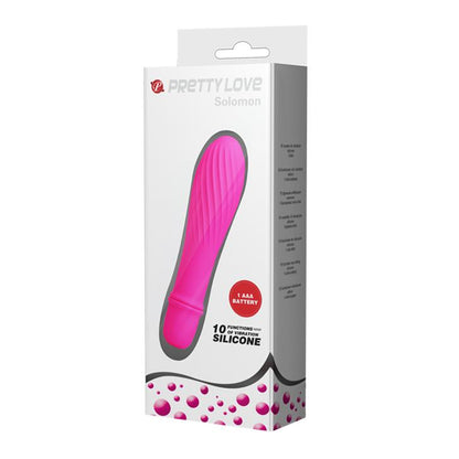 6-Wibrator silikonowy Pretty Love Solomon 10 funkcji bateria AAA 12.3 cm-6