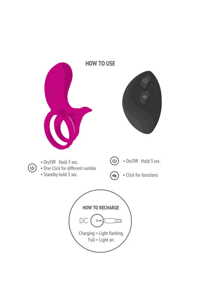 5-Couples Stimulator Ring Fuchsia-5