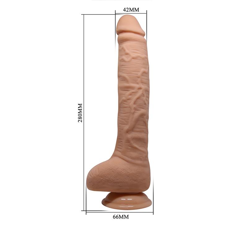 6-Dildo z cyberskóry Baile Beautiful DICK 11 cali cieliste-6