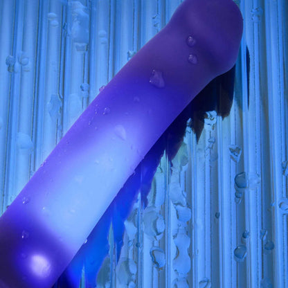 9-Dildo realistyczne LED fioletowe Straponme 18 cm M-9