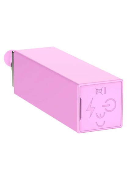 10-Wibrator szminka Xocoon Sealed With A Kiss różowy 11 cm USB-10