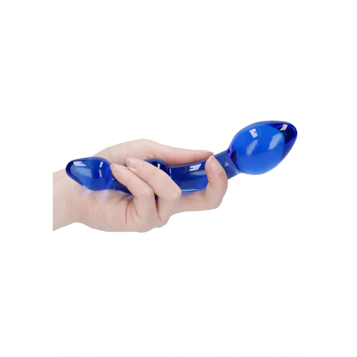 6-Szklane dildo Chrystalino Superior niebieskie 18 cm-6