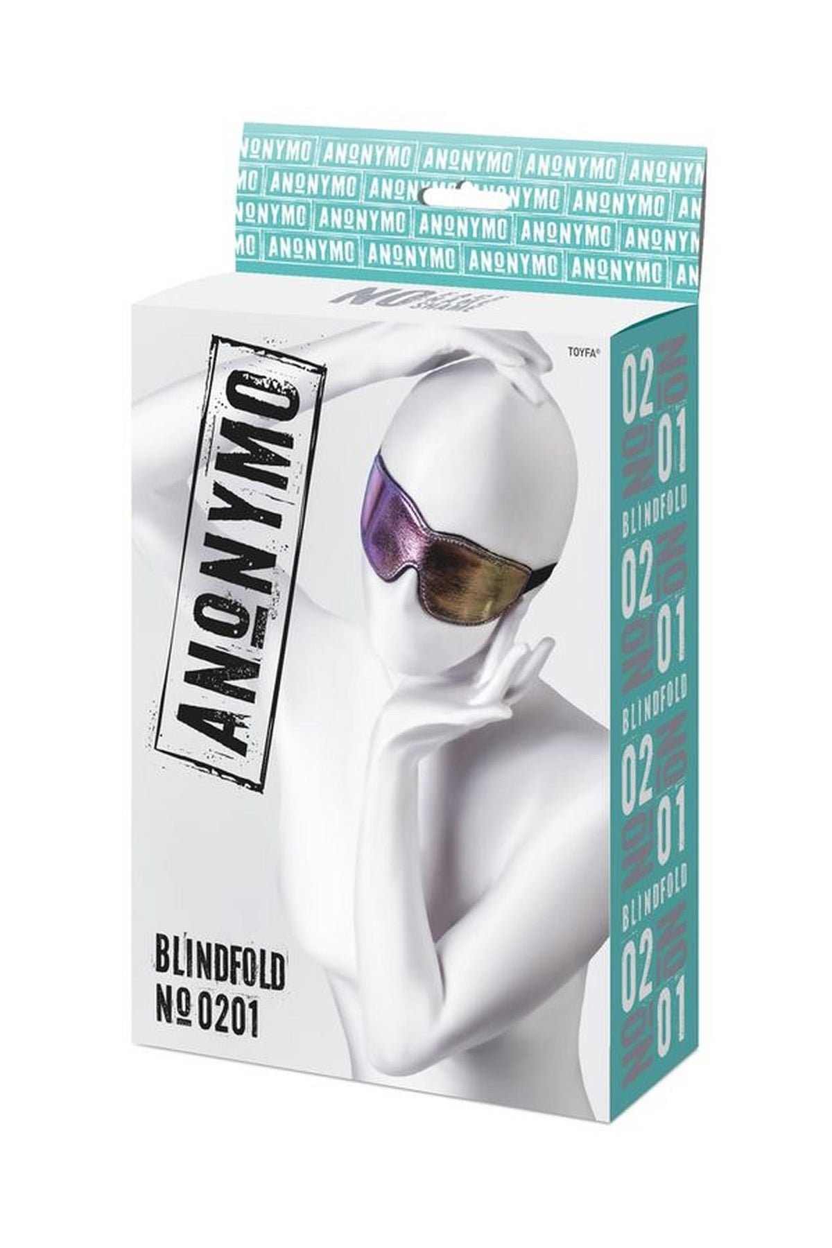 8-Maska BDSM Anonymo PVC z nadrukiem 27,5 cm-8