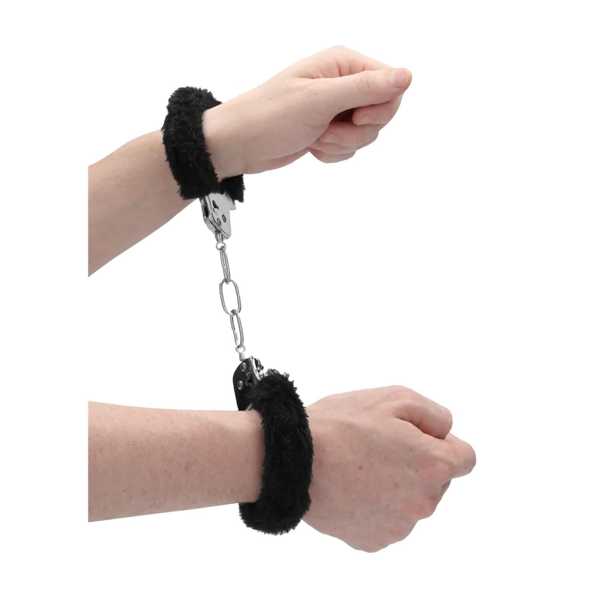 5-Kajdanki futerkowe Ouch! czarne 29 cm-5