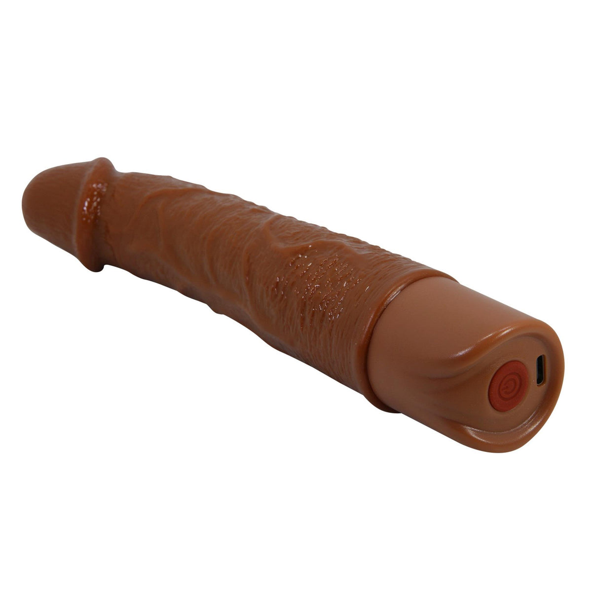 9-Realistyczny wibrator dildo Pretty Love Leander brązowy USB-9