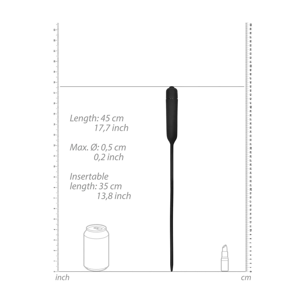 7-Wibrująca sonda silikonowa Ouch! super długa 45 cm-7