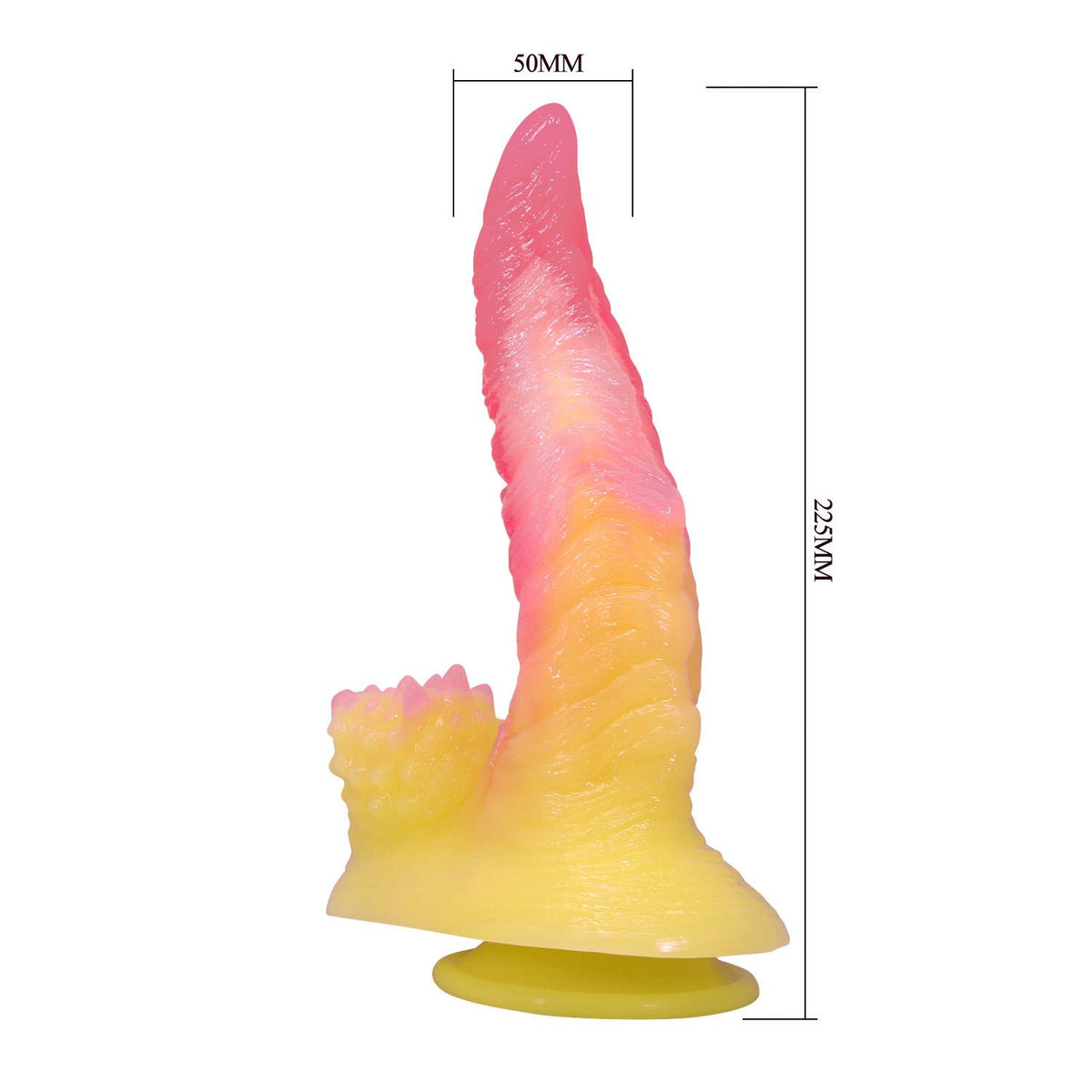 5-Dildo silikonowe żłobione Power Monsters Flamebeast 22,5 cm-5