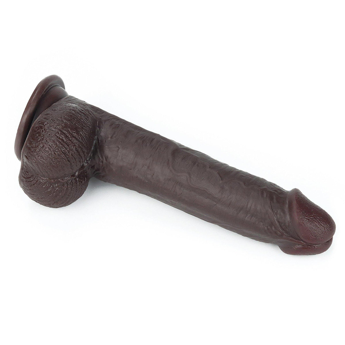 5-9'' Sliding Skin Dual Layer Dong - Black-5