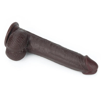 5-9'' Sliding Skin Dual Layer Dong - Black-5