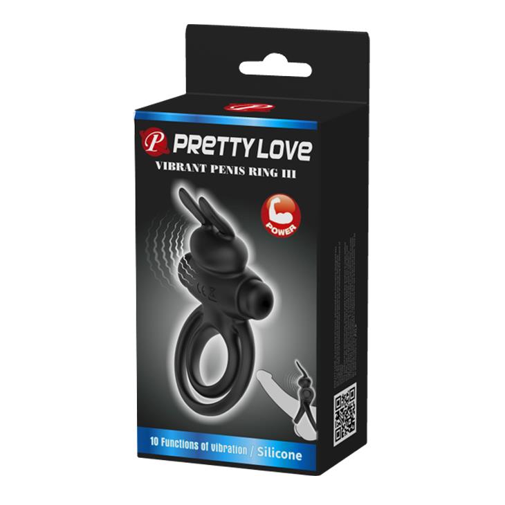 7-Pierścień wibrujący Pretty Love Vibrant Penis Ring III czarny-7