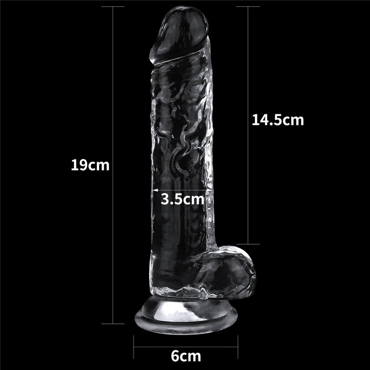 6-Flawless Clear Dildo 7.5''-6