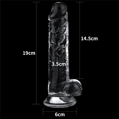 6-Flawless Clear Dildo 7.5''-6