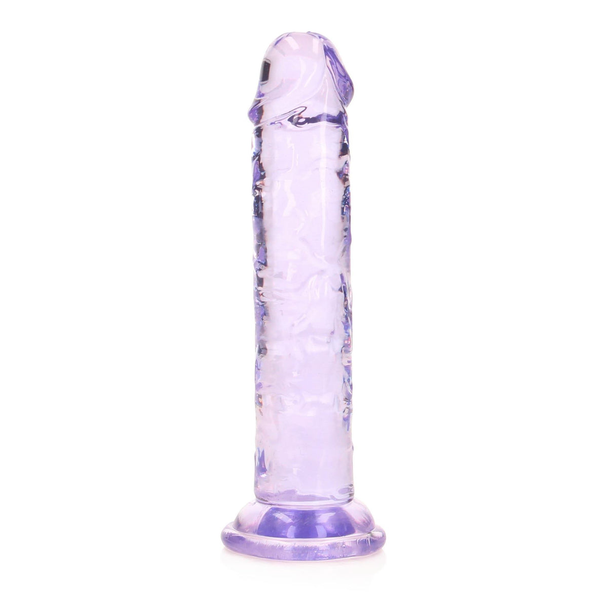5-Żelowe przezroczyste dildo realistyczne z przyssawką RealRock 14,5 cm-5