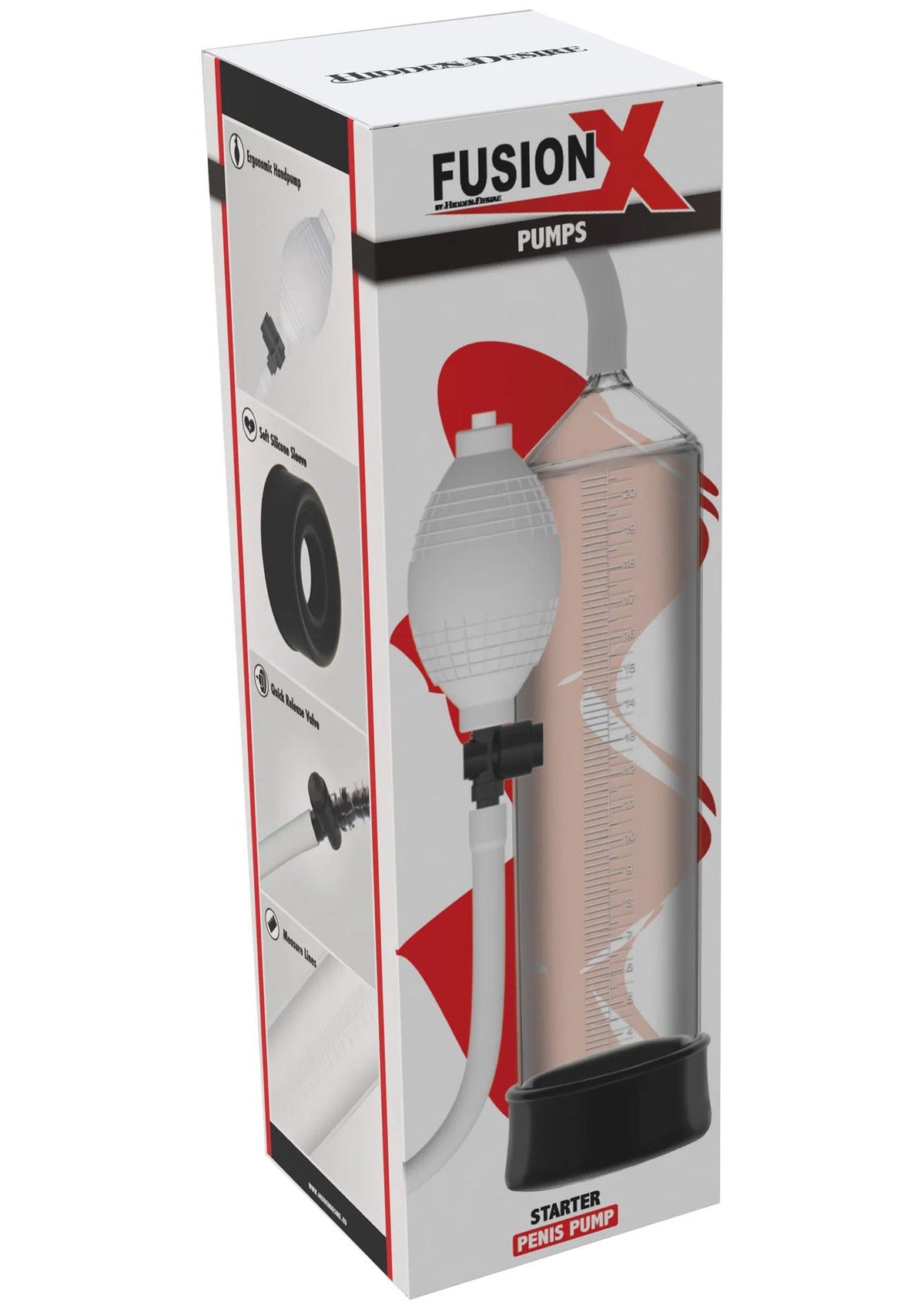 9-Pompka do penisa Starter Fusion X przezroczysta 20 cm-9