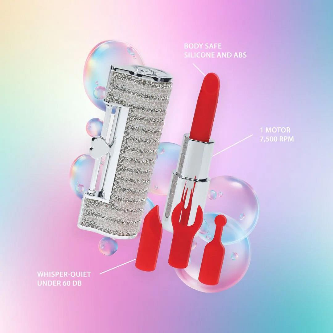 5-Mini wibrator szminkowy Angel Loveline transparentny USB-5