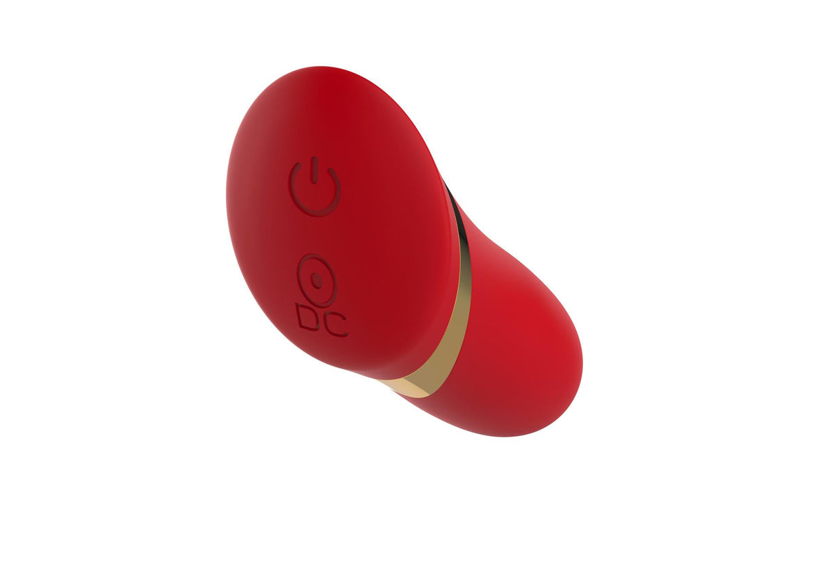 5-Wibrator szminkowy silikonowy czerwony B Series Cute USB 10 cm-5
