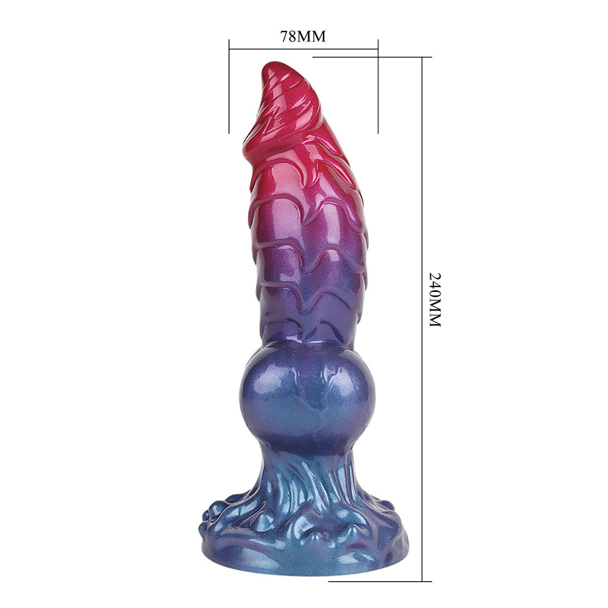 5-Power Monsters Eldritch Sentinel – 24 cm Rippled Monster Silicone Dildo-5